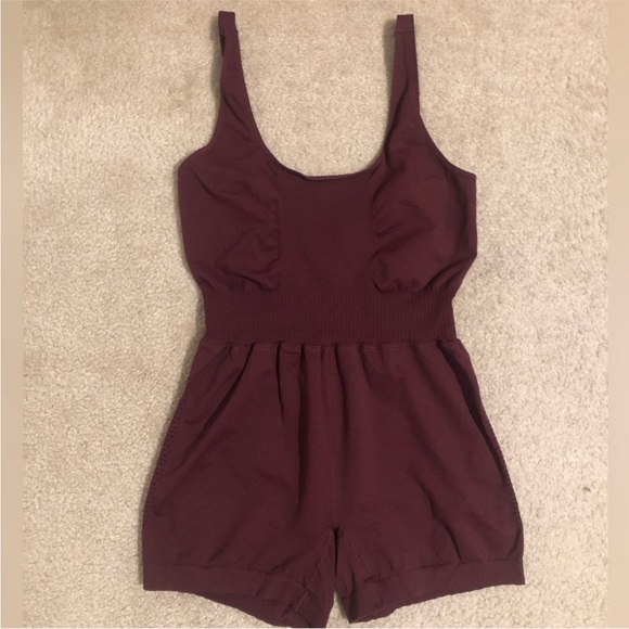 Free People Good Karma Runsie In Oxblood. NWOT! Sz XS & XL - Picture 5 of 8